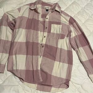 Women’s Mauve Plaid Shirt
